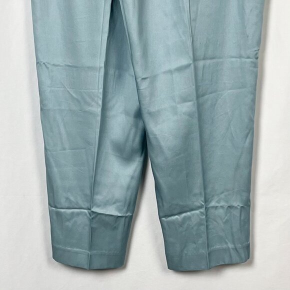 Croft & Barrow Womens Tapered Mid Rise Pants Size 16 Zapata Blue Relaxed Fit NWT - Picture 13 of 16